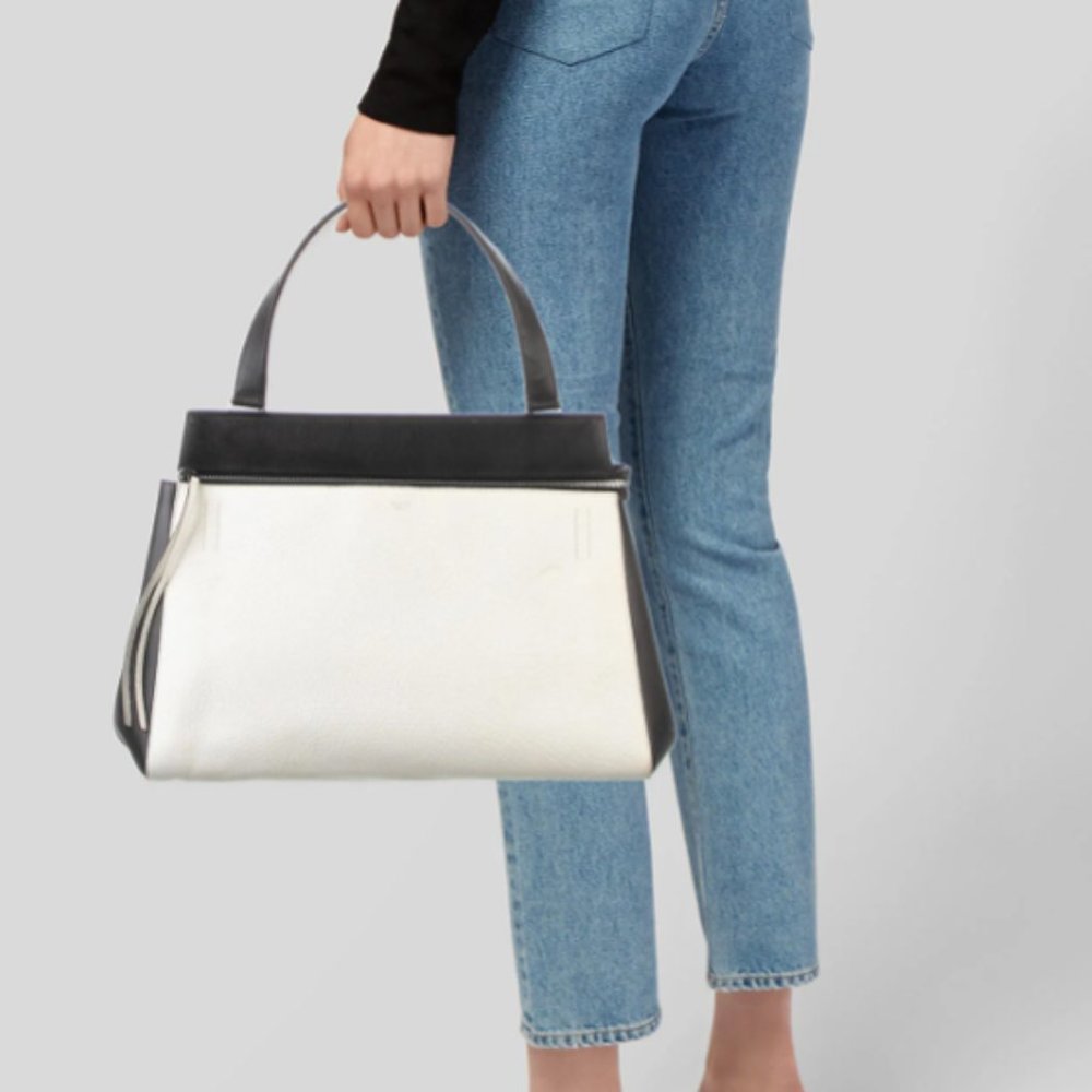 Authentic Celine Medium Bicolor Edge Shoulder Bag - image 4